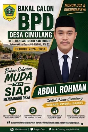 Abdul Rohman Siap Mengabdi untuk Desa Cimulang, Untuk BPD Yang Lebih Transparansi
