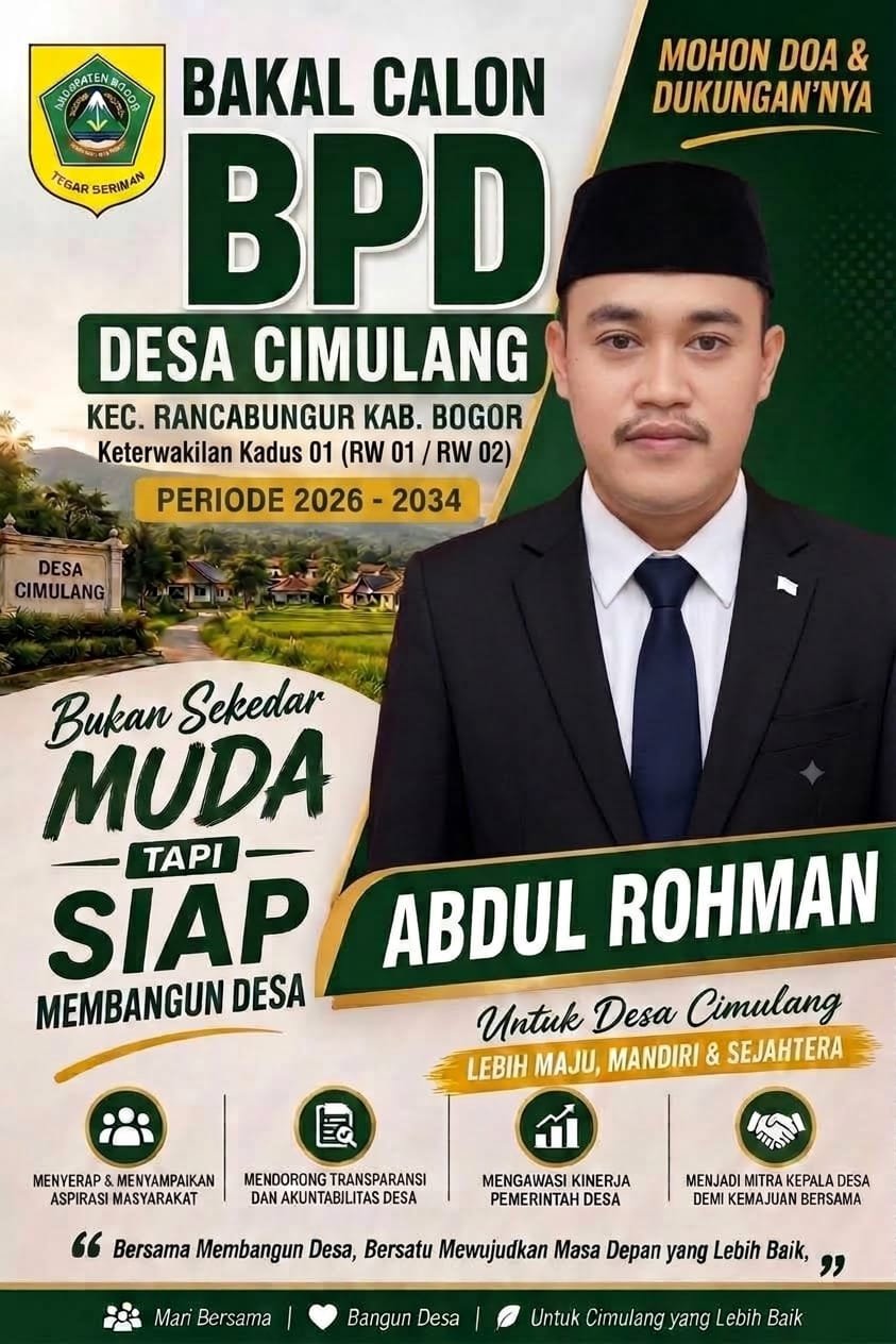 Abdul Rohman Siap Mengabdi untuk Desa Cimulang, Untuk BPD Yang Lebih Transparansi